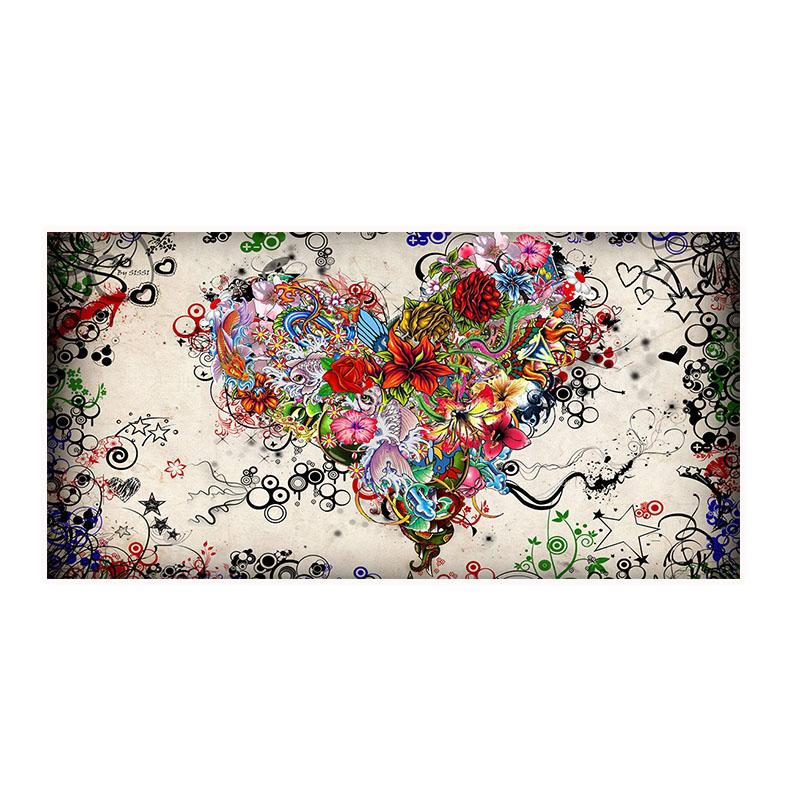 

Красное сердце любви цветок картина маслом на холсте настенное искусство скандинавские постеры и принты Современная настенная картина для гостиной 20x40cm no frame