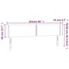 3123120 vidaXL Tête de lit à LED Noir 203x16x78-88 cm Tissu