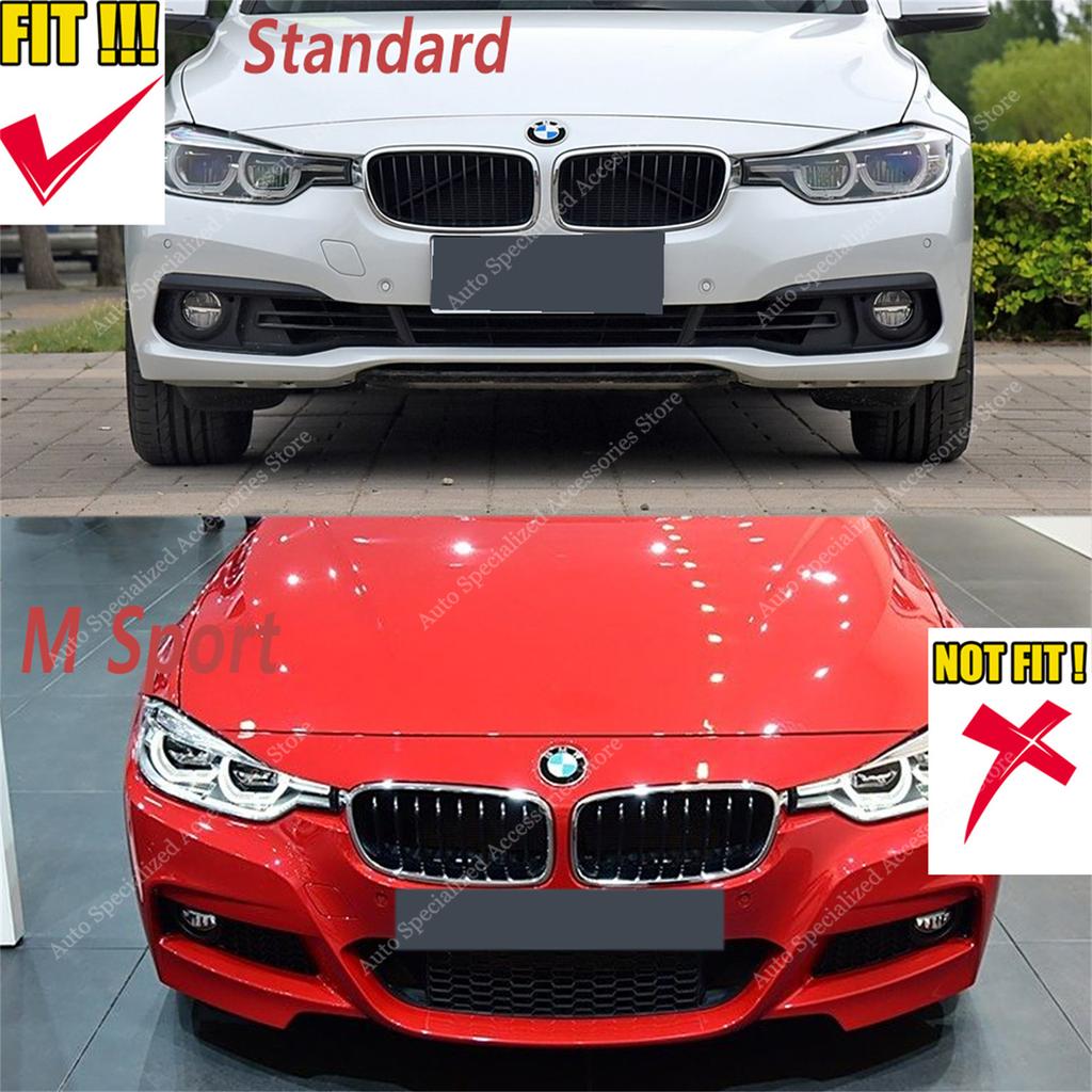 Gloss Black 3pcs Front Bumper Lip Spoiler Splitter Diffuser For Bmw F30 F31 320i 330i 320d Non M Sport 2012-2019 Bodykits Tuning