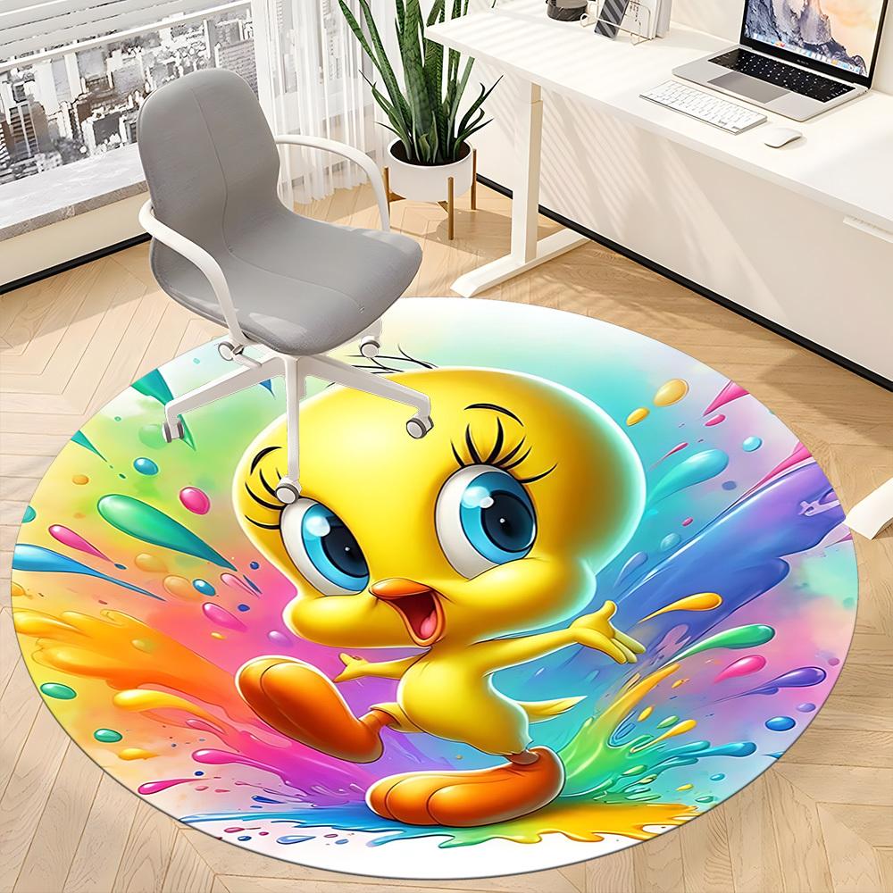1pc Tweety Bird Chair Carpet for Office Non-Slip, Indoor Non-Slip Washable Carpet, Non-Shedding Mat For Office yy251030043