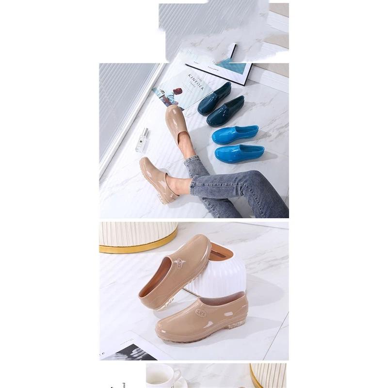 Ladies' Fashionable Outdoor Anti Slip Low Top Rain Boots And Rubber Shoes