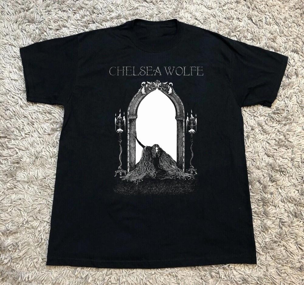 Винтажная черная хлопковая футболка Chelsea Wolfe Все размеры S-5XL Подарок Фанатам Унисекс Футболка S