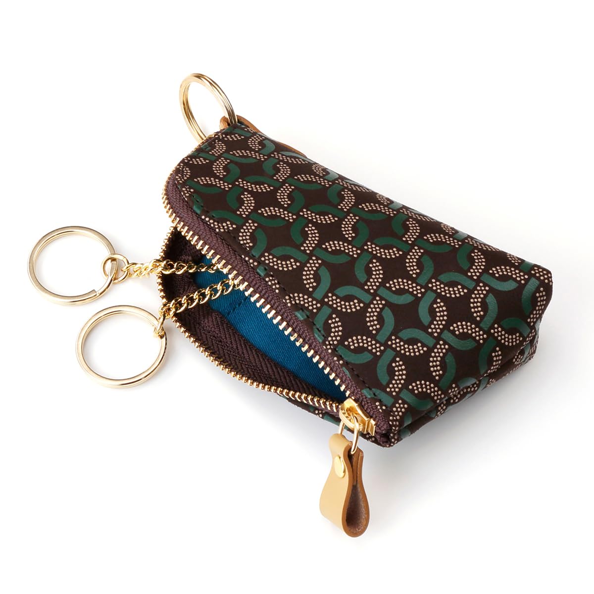 

Inden RINGLET Traditional Craft Koshu Inden Deerskin Lacquer Original Brand Geometric Pattern Key [Indenya] ([No.8108] Справа) коричневий