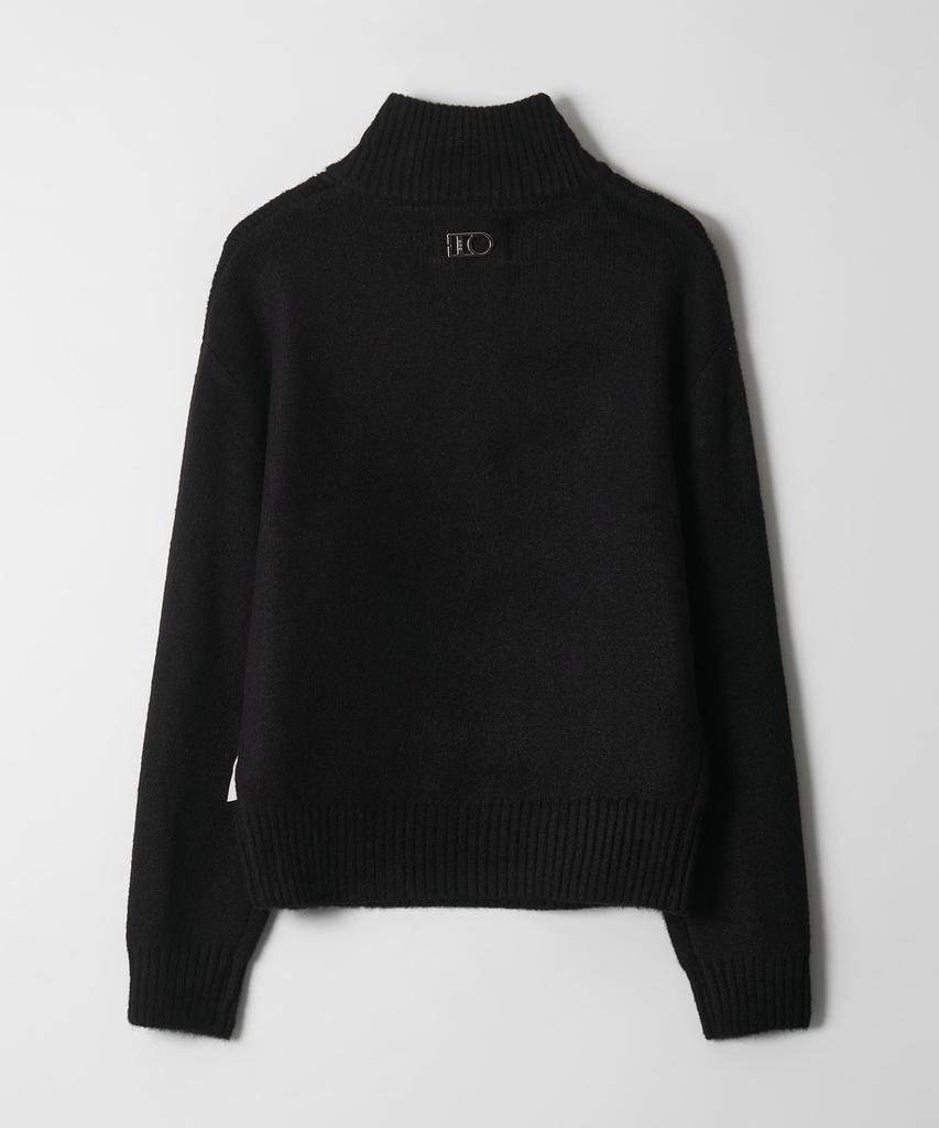 DTHIRTYONE Half-Zip Turtleneck Sweater (Black)