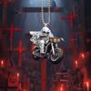Themed Skull Halloween Riding Motorcycle Pattern Pendant For Decor Holiday