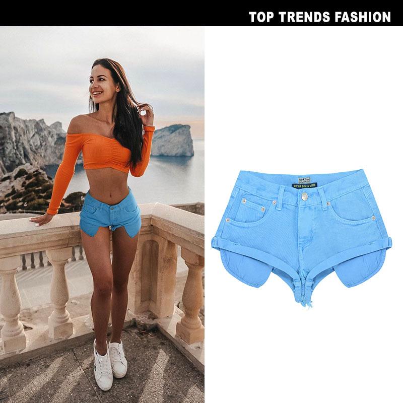 Low-waisted Sexy Denim Shorts 