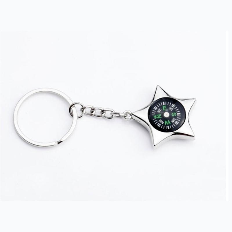 B36F Mini Survival Compass Key Chain Outdoor Camping Hiking Pocket Compass Navigator Carabiner Keyring Climbing Riding Equipment