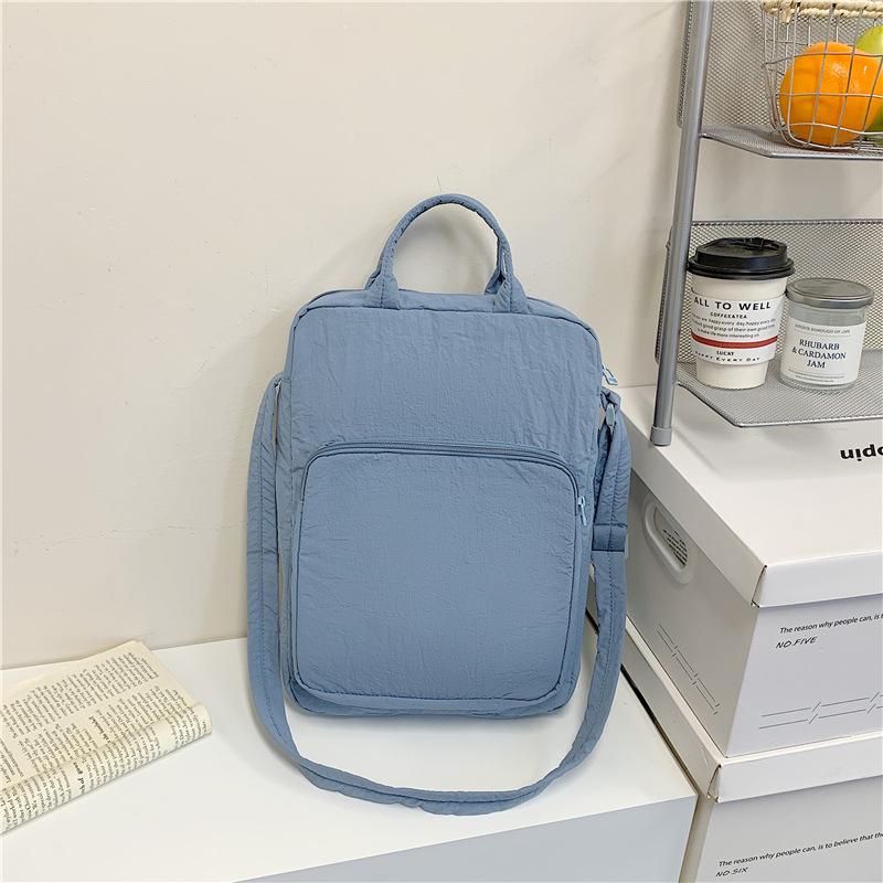 Tablet Bag, Simple Nylon Cloth Bag, Commuter Women's Shoulder Bag, Large-capacity Handbag, Student Class Messenger Bag