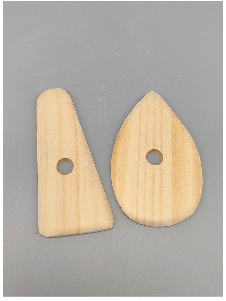5-Piece Boxwood Scraper Set for Clay and Polymer Sculpture