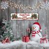 Christmas Candy Cane Alley Metal Sign 10x40cm Vintage Tin Wall Decor, Pre-Drilled Holes Waterproof Indoor Outdoor Art