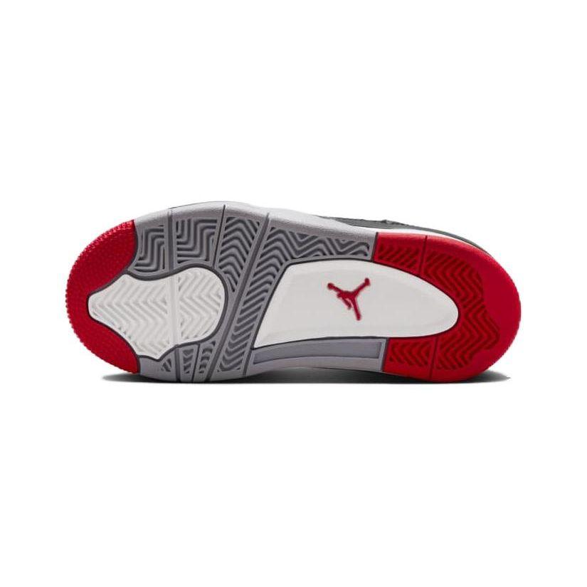 Air Jordan 4 Retro PS Bred Reimagined Kids Sneakers Black Fire-Red Cement-Grey BQ7669-006