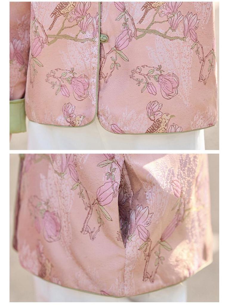 Women's Embroidered Chinese Style Coat - RX9205: Elegant Spring/Autumn Fashion 2025