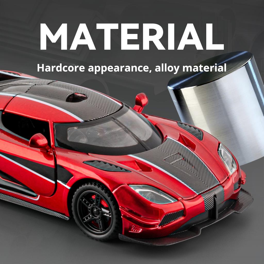 1:32 Koenigsegg One:1 Simulation Alloy Car Model Super Car Light & Sound Toy Car Collectible Decoration & Gift for Boys