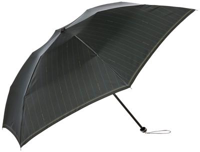 Folding Umbrella Mila Schon Twill Print Stripe Umbrella Folding Umbrella Dark Green Rib 55cm [Moonbat] Men's Men's Men's Length Approx.