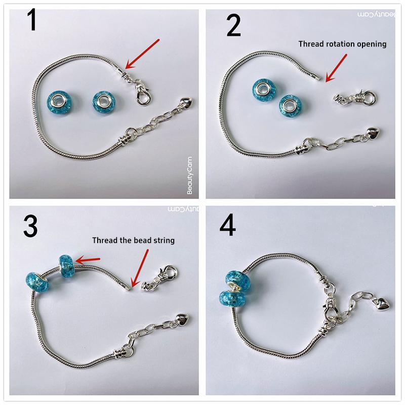 24 Days Xmas Theme Countdown Calendar With 2pcs Diy Charm Bracelets & Necklaces Kits Christmas Surprise For Girls Teens Women