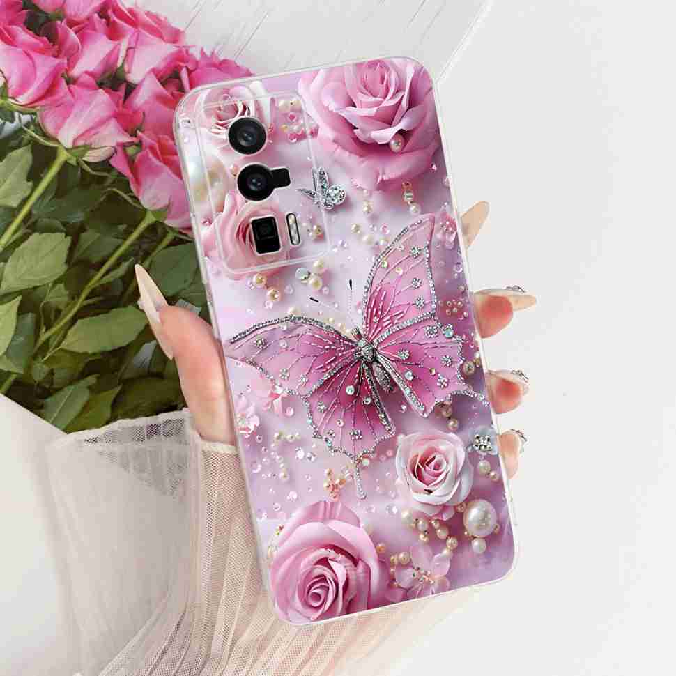 Für Redmi K60 k 60 5G Hülle Einfaches Cartoon-Design Silikon TPU Rückabdeckung Für Redmi K60 Pro 5G 22127RK46C Handy-Schutzhüllen