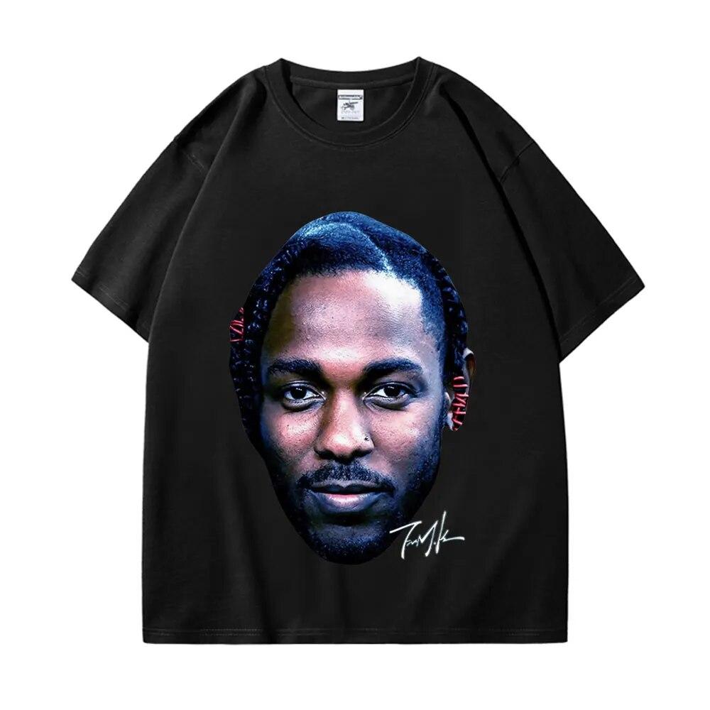 

Футболки с рисунком рэпера Кендрика Ламара, модные винтажные футболки унисекс большого размера, трендовые футболки с короткими рукавами в стиле хип-хоп, уличная одежда