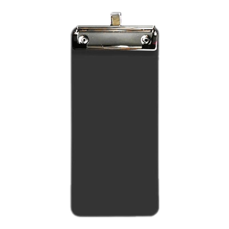 

Small Clipboard with Retactable Hanging Hook Portable Clipboard Metal Clip Clipboard 10x22cm Writing Board for Office чёрный