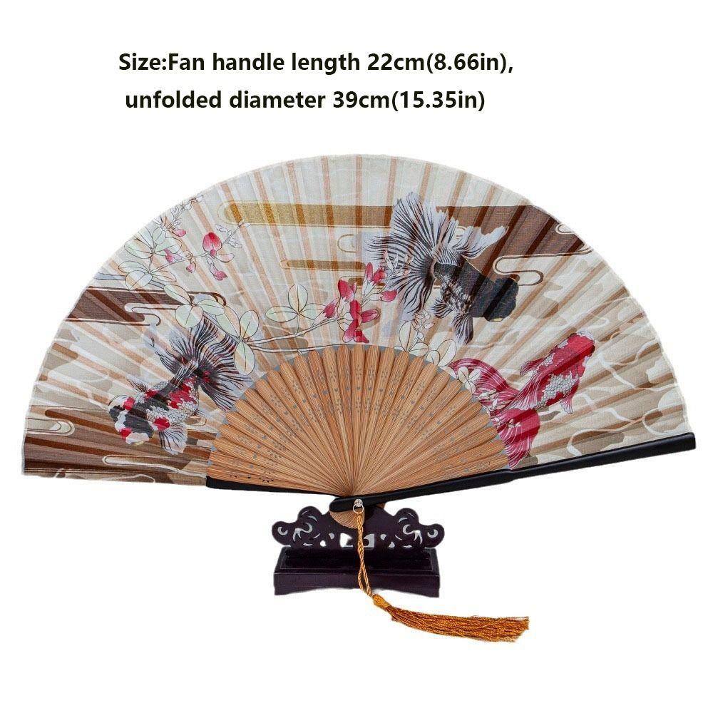 Bamboo Skeleton Hand Hand  Fan Traditional Craft Hanfu Dance Fan  Home Decoration Ornament Craft