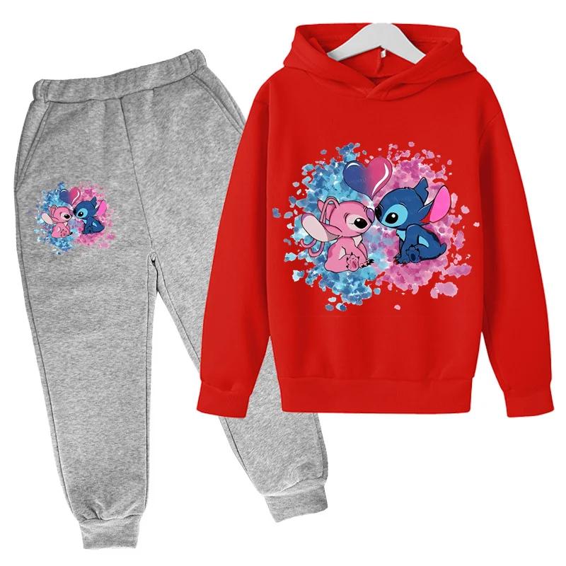 Casual Print Simple Suit Fashion Sweatshirt Loose Clothing Sets Kids Unisex