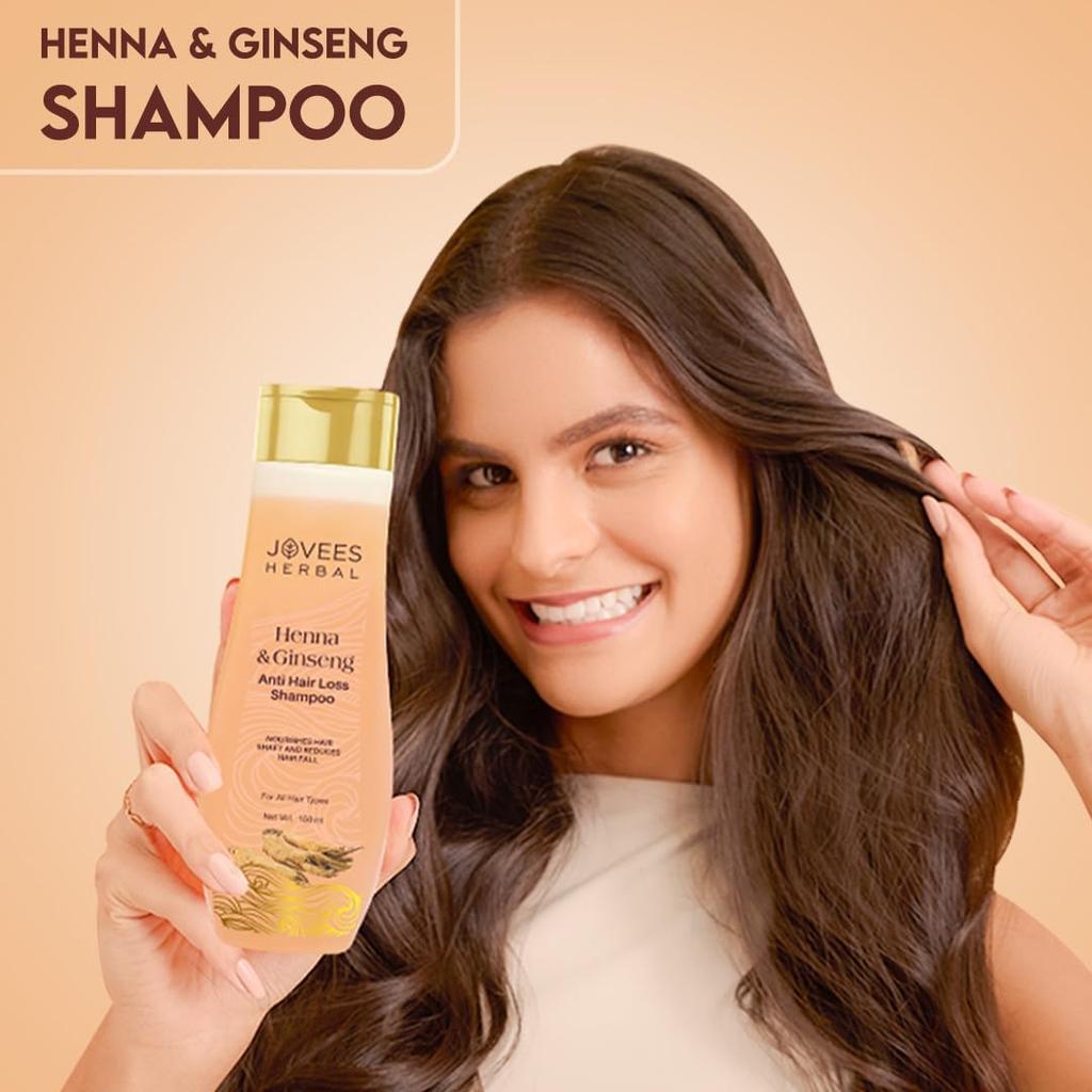 Jovees Herbal Henna Ginseng Anti Hair Loss Shampoo For Hair Growth And Hair Fall Control 300ML