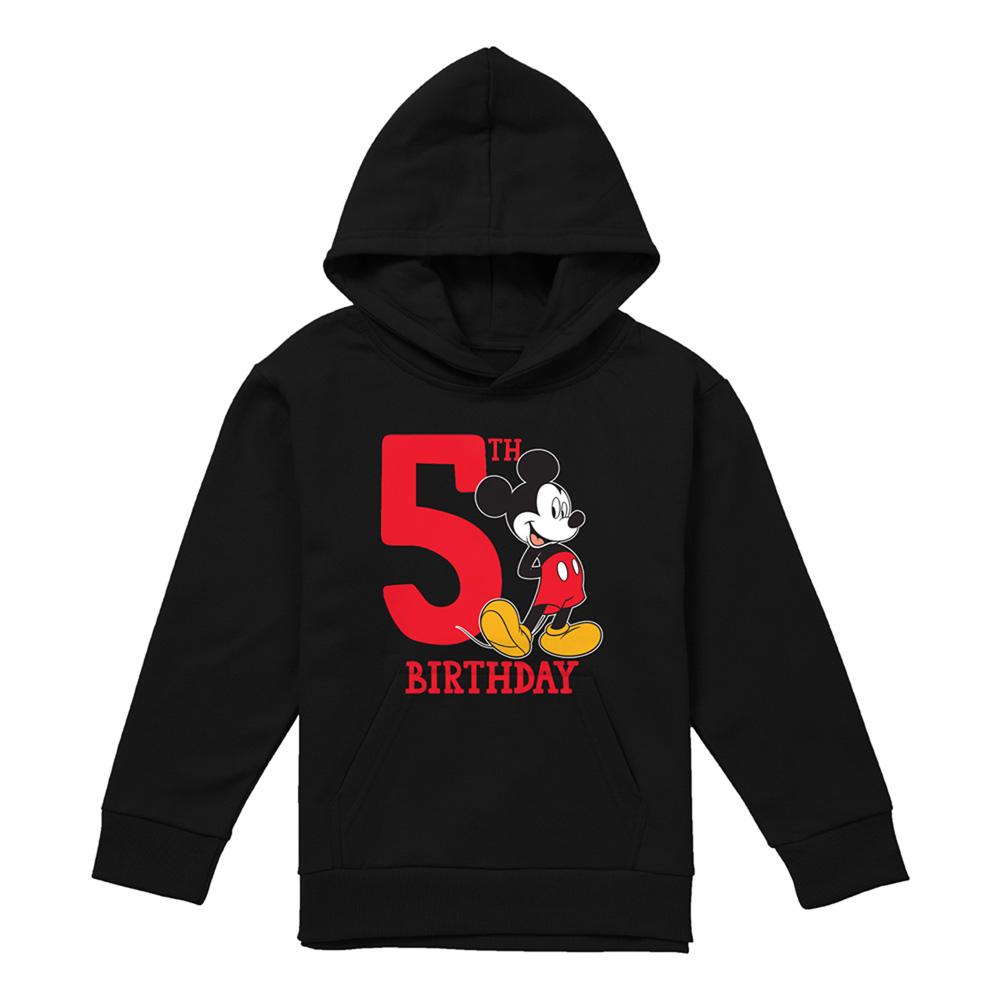Disney Childrens/Kids Mickey Mouse Heather 5th Birthday Hoodie