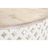 Table basse - 81 cm - Bois de manguier - Couleur: Blanc - Style arabe et indien