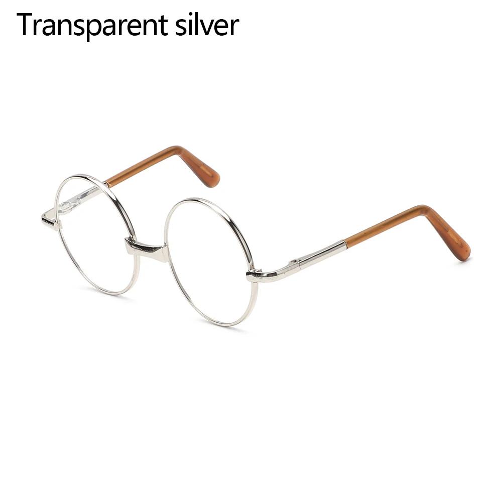 Dolls Clear Lens Round Frame Miniature Eyewear Eye Glasses Girl Toy Photo Props Toy Parts Dress Up Accessories Doll Accessories