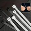 Plastic Cable Ties Clamp Rilsan Clamping Collars Self Tightening Greenhouse Fixing Belts for Wire Management Plant Support Use