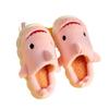 Children's Anti-Slip Cartoon Shark Slippers – Comfortable, Warm Cotton Parent-Child Slippers for Girls