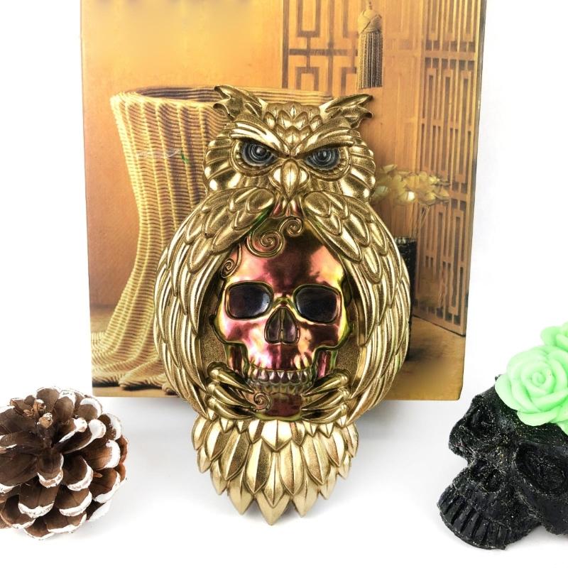 Semi-stereoscopic Owl Skull Wall Ornaments Drop Glue Mold Diy Wall Pendant Desktop Decoration Epoxy Silicone Mold