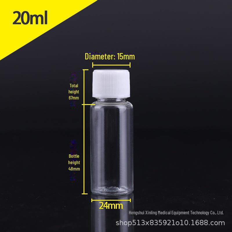 Transparent Plastic Bottle with Cap - Available in 30ml, 50ml, and 100ml Sizes
