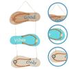Sign Door Plaque Nautical Beach Summer Slipper Wall Welcome Wood Decor Hanging Ornament Flip Signs Ocean Coastal Flop Decoration