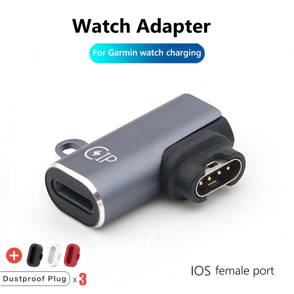 Charger Adapter Type C/IOS/Micro USB Converter For Garmin Fenix 7 7x 5s 6 6X 6S 5 Venu 2 2S SQ Forerunners 45 245M Charger Plug