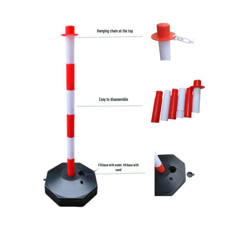 Inflatable Plastic Warning Post - Movable, Anti-Collision, Detachable PE Barrier