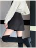 Women's High Waist Wool Pleated A-line Skirt with Anti-exposure Shorts - 2025 Autumn/Winter Collection