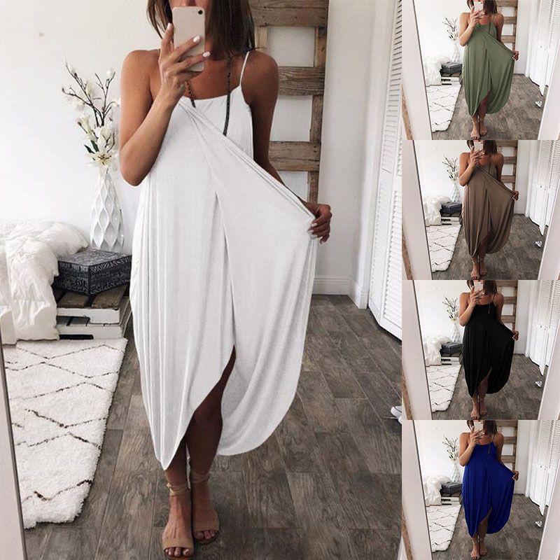 Elegant Plus Size Women Summer Maxi Dress With Sleeveless High Waist Design