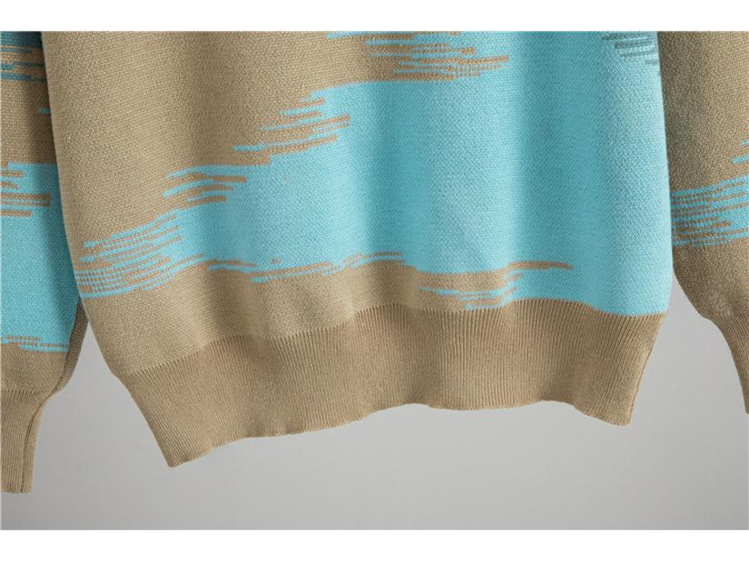 Herbst/Winter 2025 Damen Farbblock-Pullover & Strickhosen Set - Lässige Eleganz