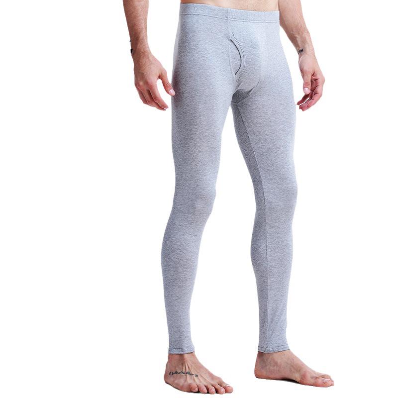 Aoyuansu Men's Slimming Cotton Thermal Base Layer Pants for Autumn and Winter