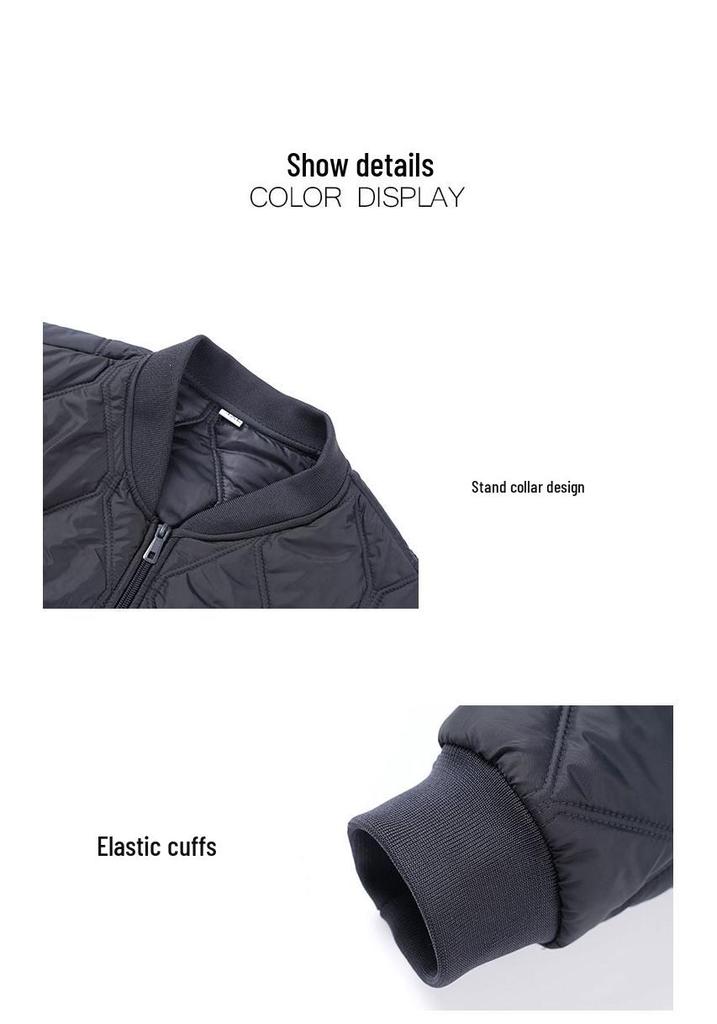 Men's 3D Winter Stand Collar Cotton Jacket - Simple, Comfortable, Warm