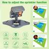 1 st Trädgårdsspridare med 16 hål och 180° Roterbart Justerbart Munstycke, Stort Täckande Automatiskt Bevattningssystem
