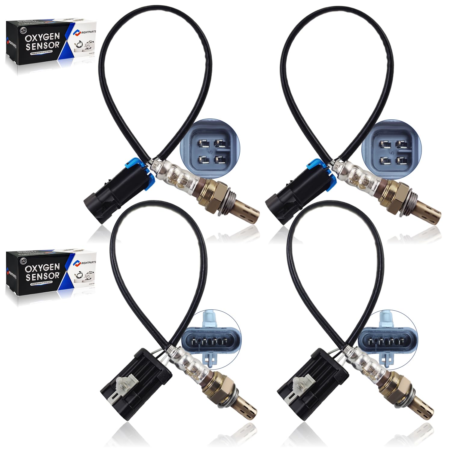 

4pc 234-4012 234-4018 O2 Oxygen Sensor Compatible with 1996 1997 1998 Chevy Silverado Express Cheyenne WT C1500 K1500 GMC C1500 K1500 Sierra Upstream