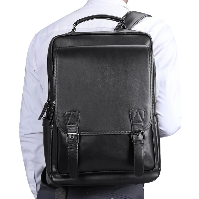 SCHWARZETIENNE Men s Leather Laptop Backpack