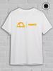 Manto White Crew Neck Short Sleeve T-Shirt with Yellow Wrestling Figures MANTO