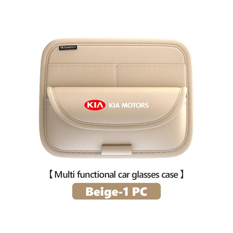For KIA Car Sunshade Glasses Clip Storage Artifact Card Bag Ticket Box Sorento Stinger Soul Spectra Niro Cadenza Sephia