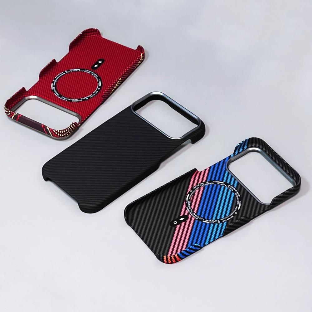 High End Kevlar Magnetic Shockproof Case for iPhone 17 16 15 14 Pro Max 17 Aramid Fiber for Magsafe Wireless Charge Phone Coque