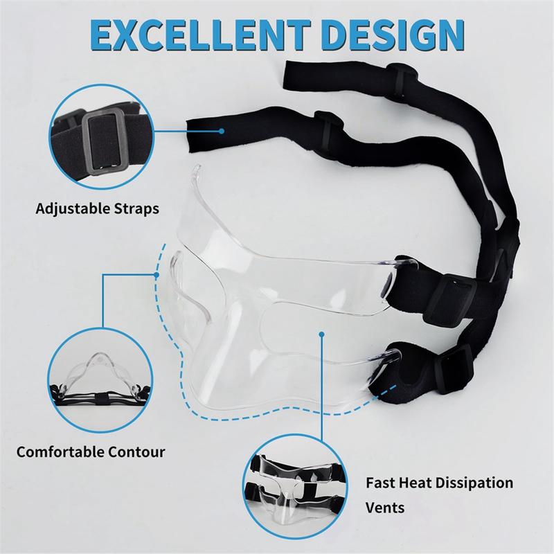 Nose Guard for Broken Nose, Adjustable Face Guard Sports Training Face Mask Nose Protector with