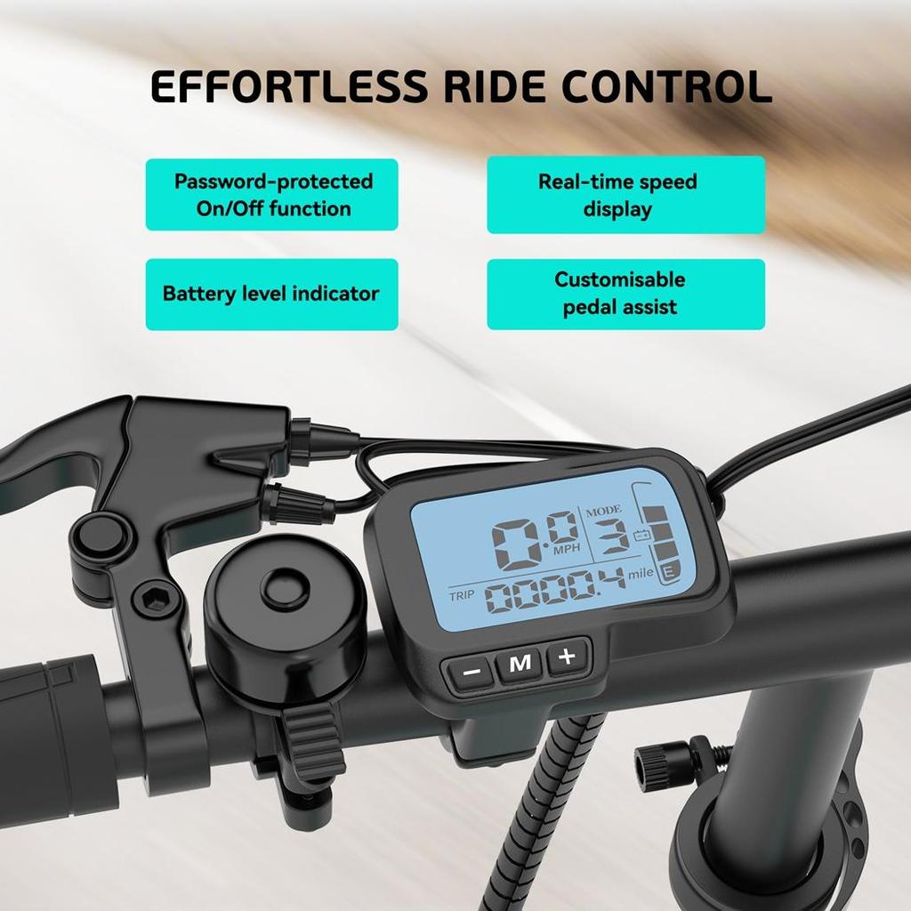 Electric Bicycle Foldable ESKUTE F100 250W Motor City Electric Bike Top Speed 25Km/h 36V 9AH Range 60Km Load 120Kg