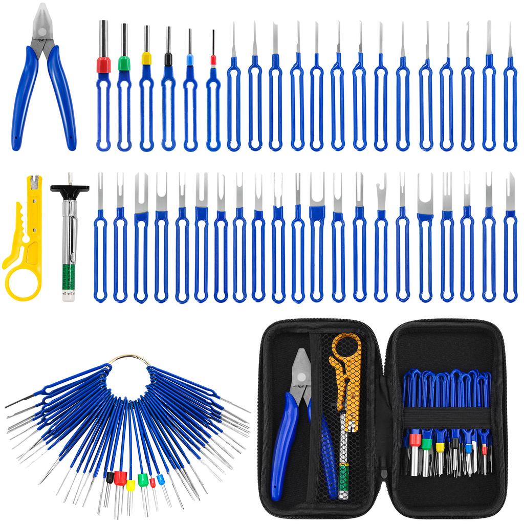 1 Set Stainless Steel Car Terminal Disassembly Kit Tool Wire Pin Removal Set Automobile Stylus Connector Puller Repair Tooling