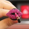 Car Air Outlet Aromatherapy Clip Diamond Red Lips Clips Perfume Clips Scent Aroma Air Freshener Clip Car Interior Accessories